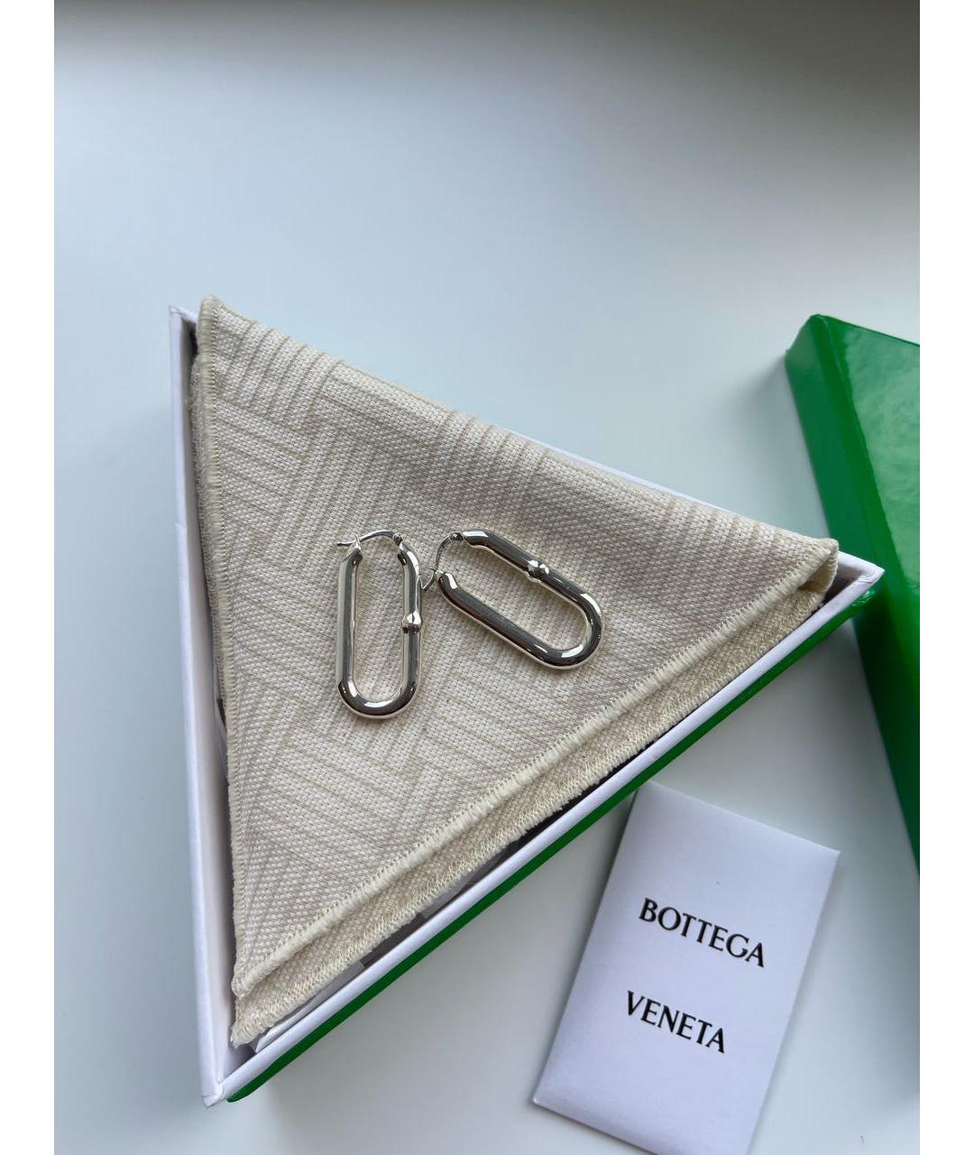 BOTTEGA VENETA Серебряные металлические серьги, фото 3