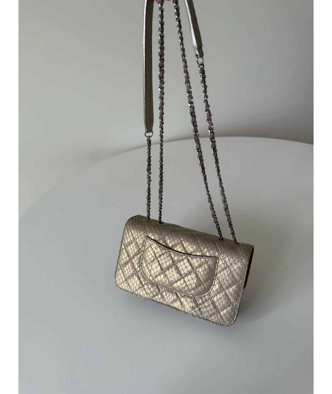 CHANEL Бежевая сумка через плечо из экзотической кожи, фото 8