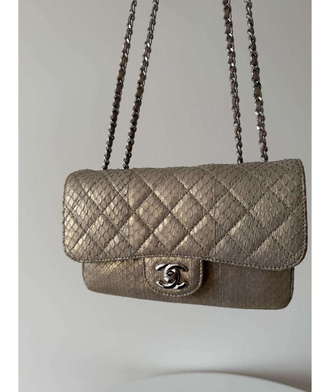 CHANEL Бежевая сумка через плечо из экзотической кожи, фото 2