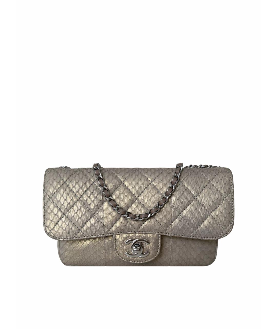 CHANEL Бежевая сумка через плечо из экзотической кожи, фото 1