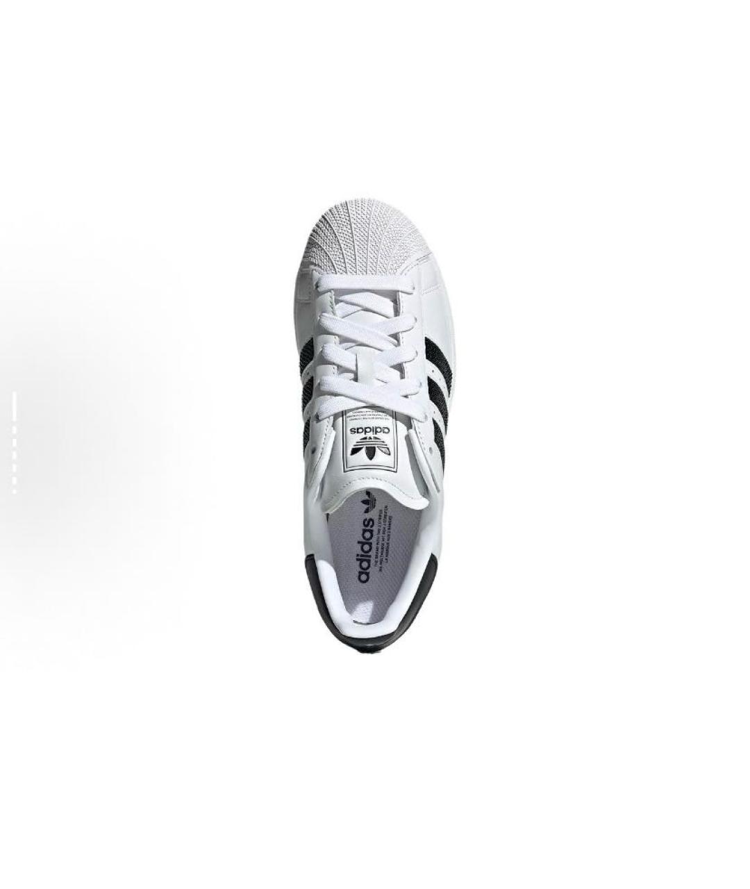 ADIDAS Белые кожаные низкие кроссовки / кеды, фото 4