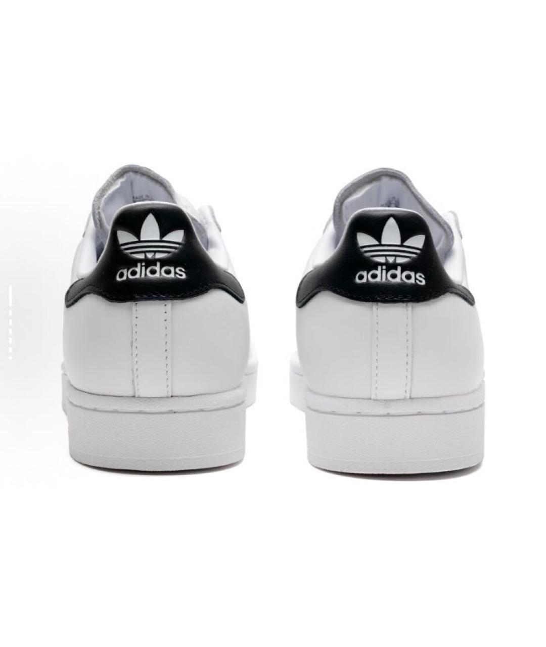 ADIDAS Белые кожаные низкие кроссовки / кеды, фото 6
