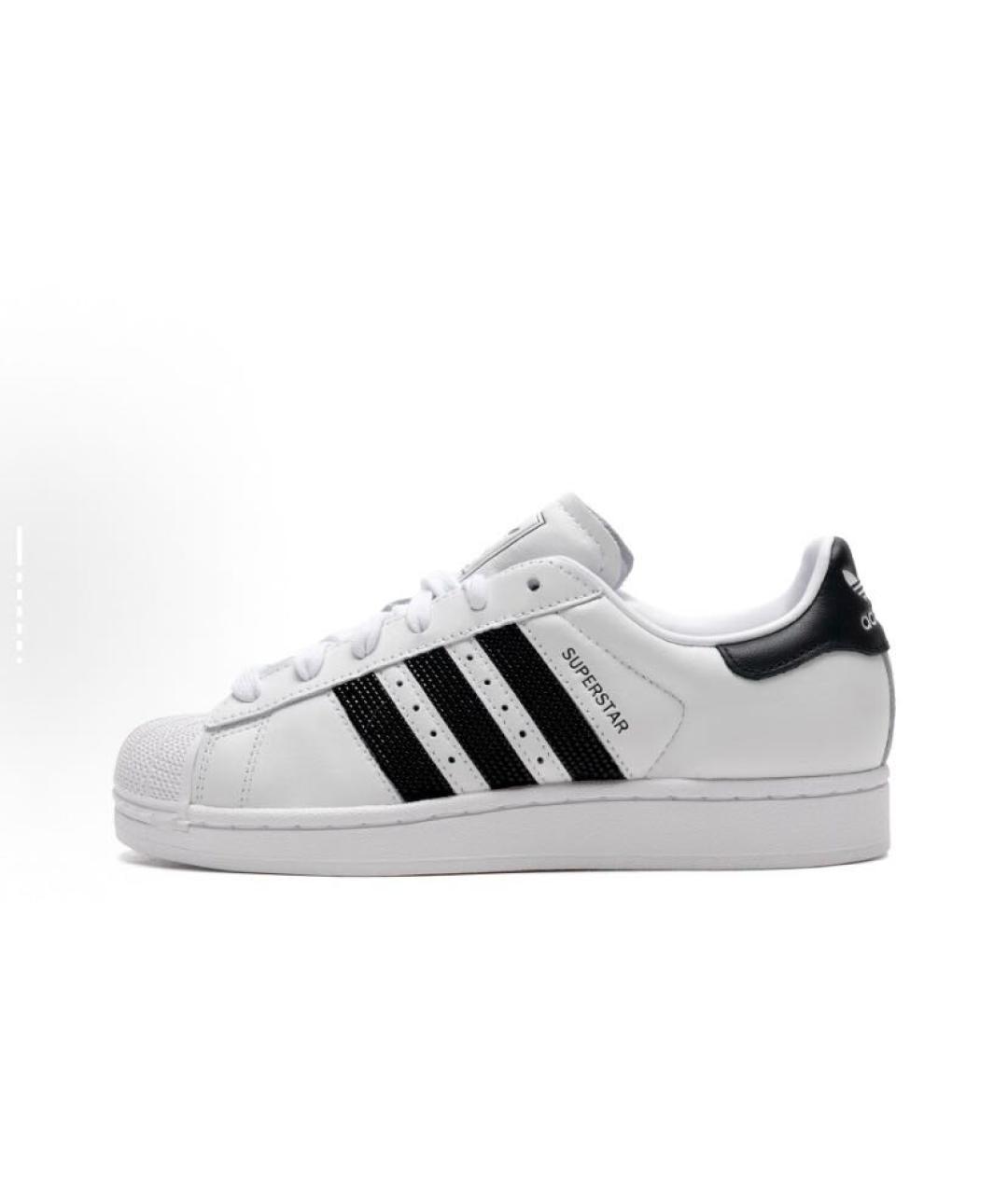 ADIDAS Белые кожаные низкие кроссовки / кеды, фото 3