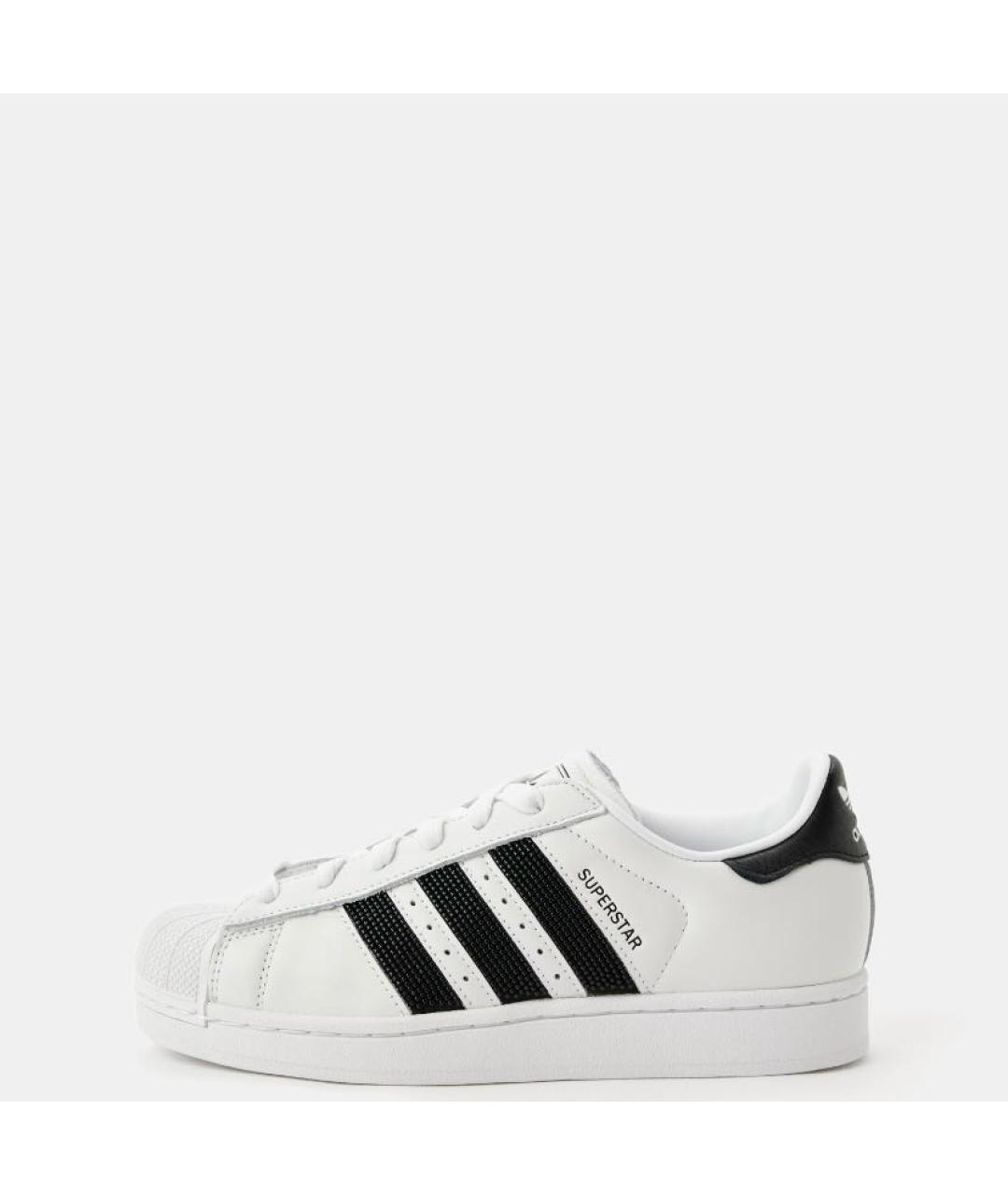 ADIDAS Белые кожаные низкие кроссовки / кеды, фото 2