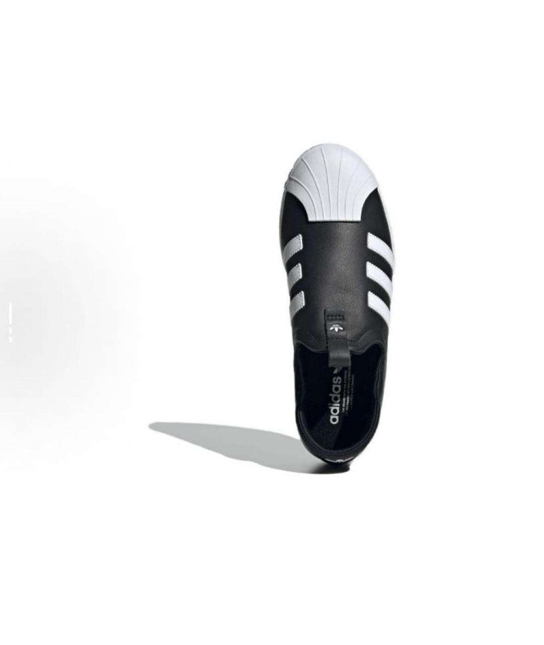 ADIDAS Черные кожаные низкие кроссовки / кеды, фото 6