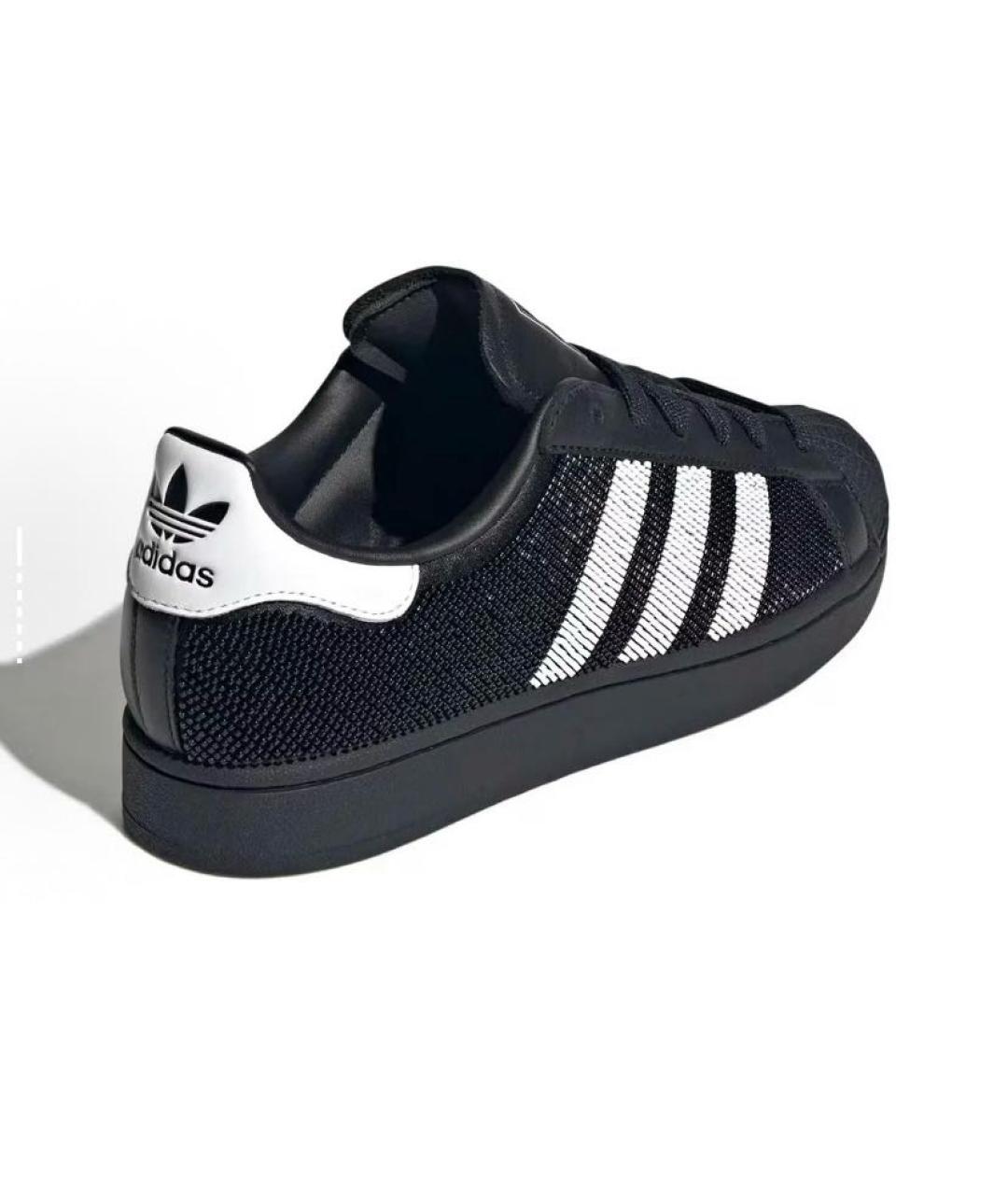 ADIDAS Черные кожаные низкие кроссовки / кеды, фото 7