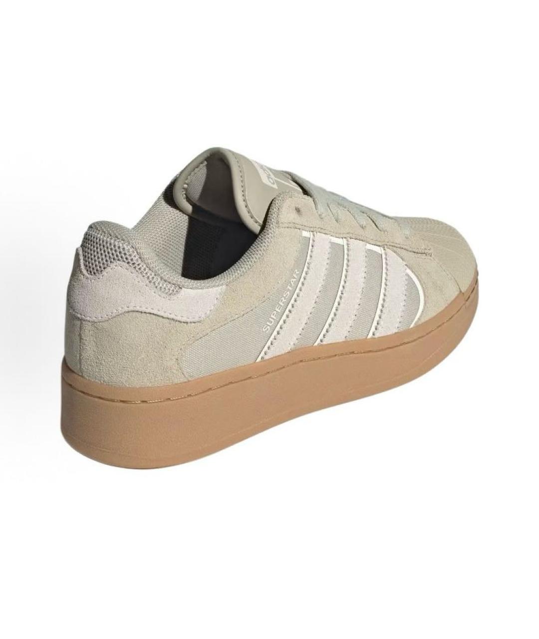 ADIDAS Бежевые замшевые низкие кроссовки / кеды, фото 4