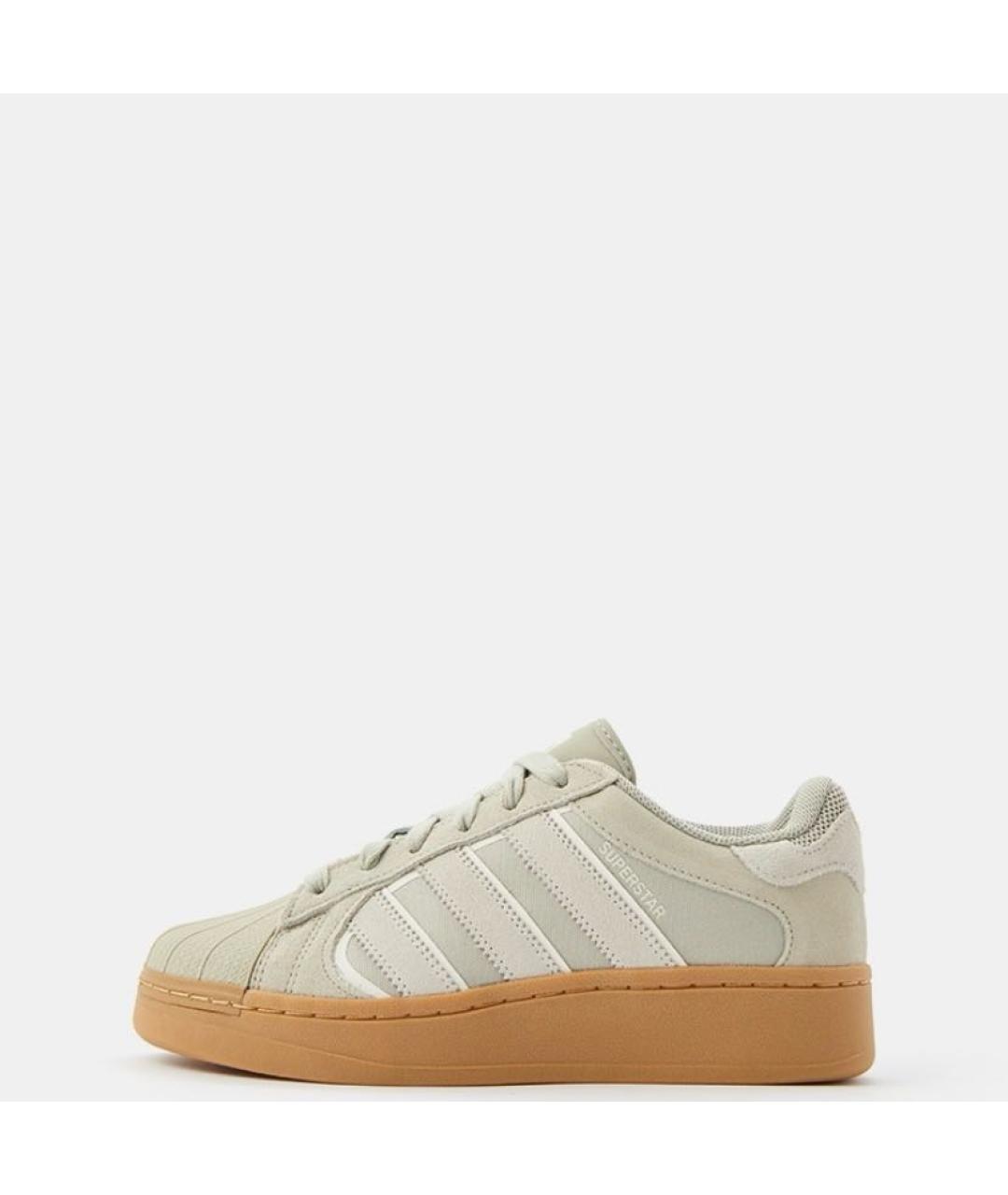 ADIDAS Бежевые замшевые низкие кроссовки / кеды, фото 2
