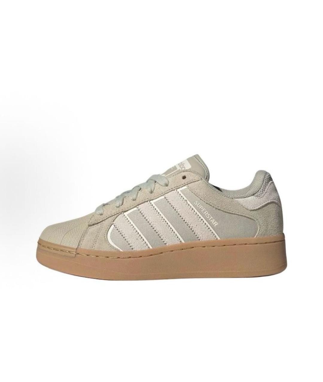 ADIDAS Бежевые замшевые низкие кроссовки / кеды, фото 3