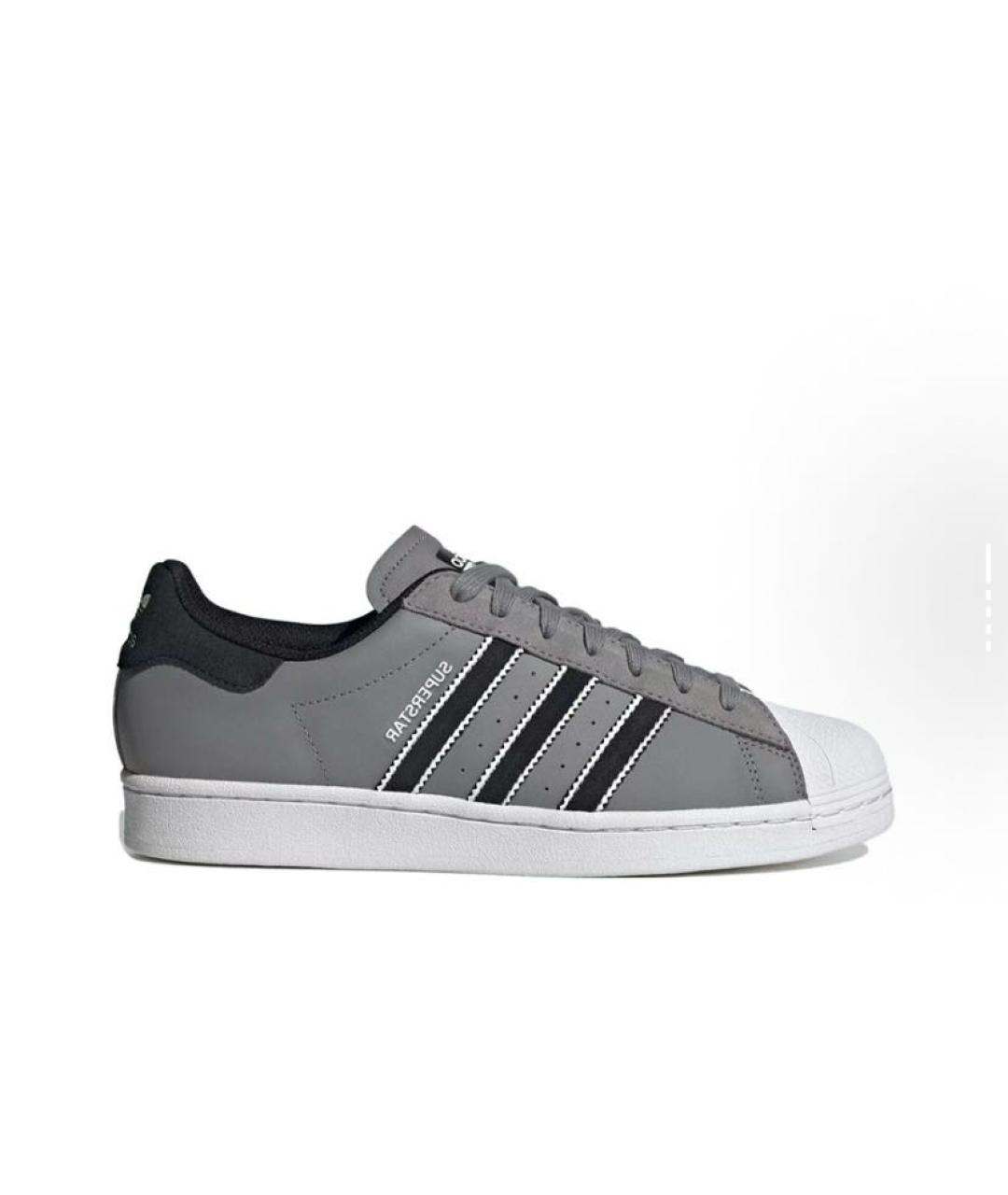 ADIDAS Серые кожаные низкие кроссовки / кеды, фото 8