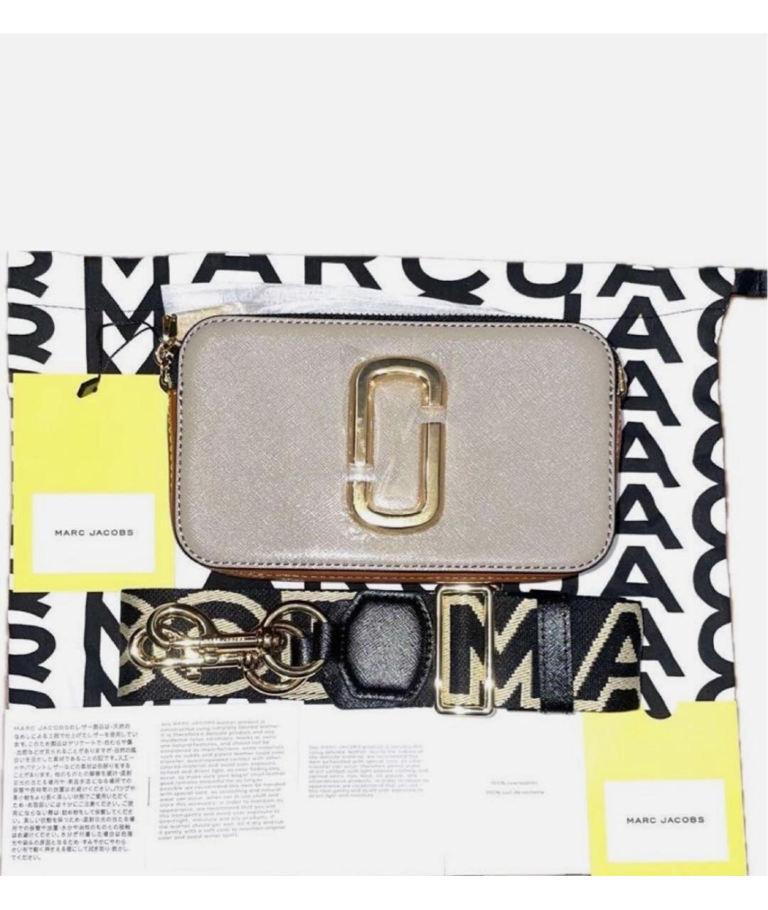 MARC JACOBS Бежевая кожаная сумка через плечо, фото 4