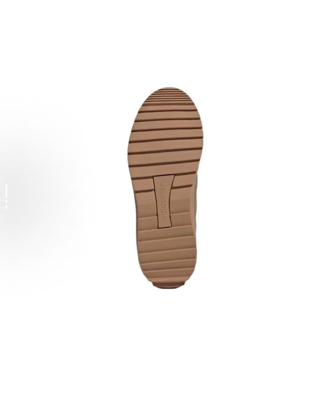 ADIDAS Горчичные кожаные высокие кроссовки / кеды, фото 5