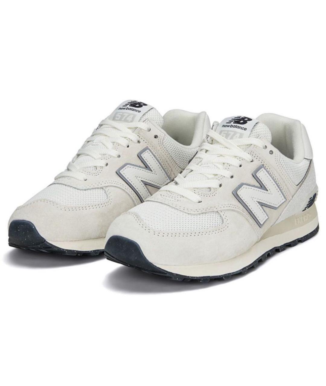 NEW BALANCE Бежевые замшевые низкие кроссовки / кеды, фото 2