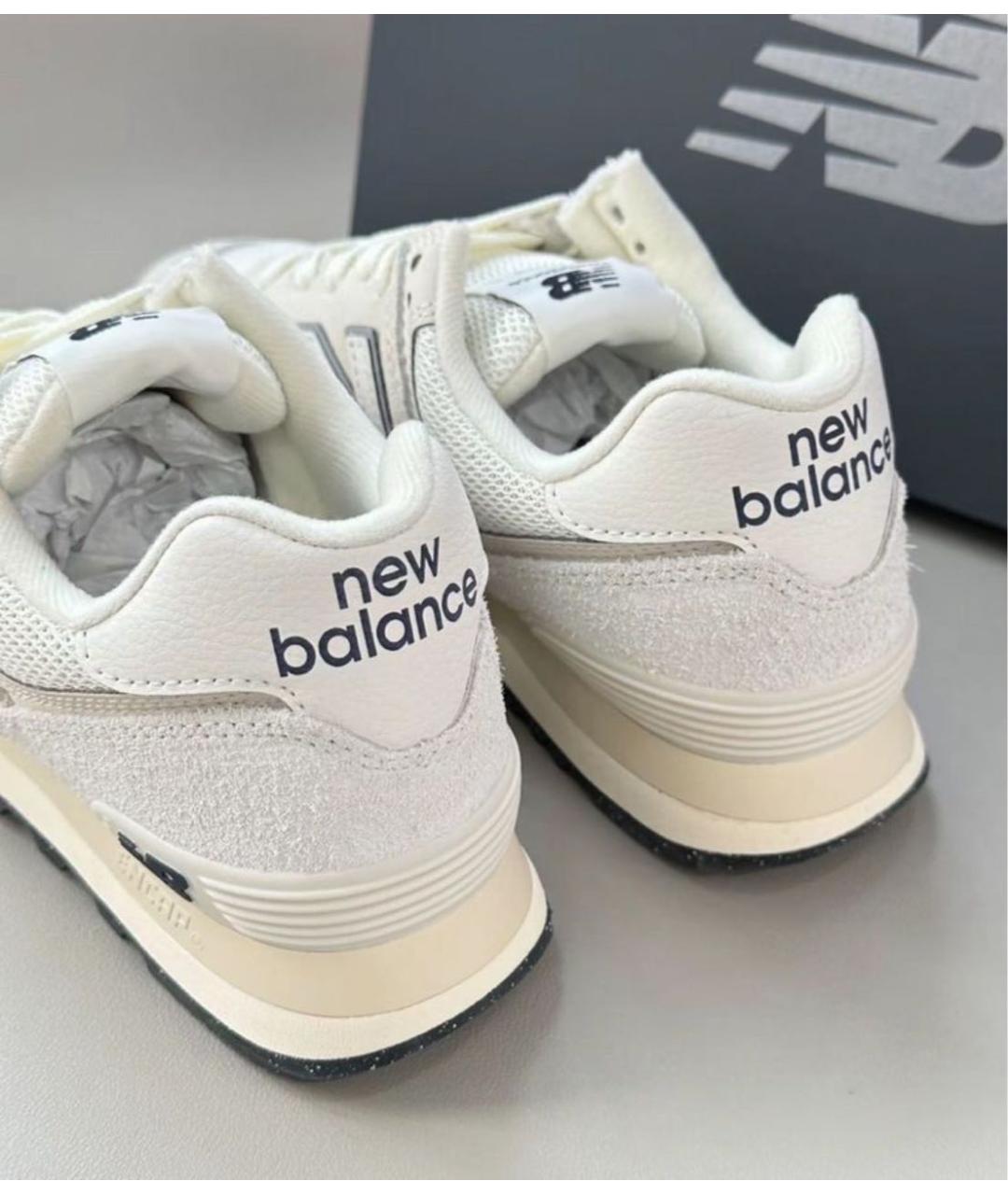 NEW BALANCE Бежевые замшевые низкие кроссовки / кеды, фото 7