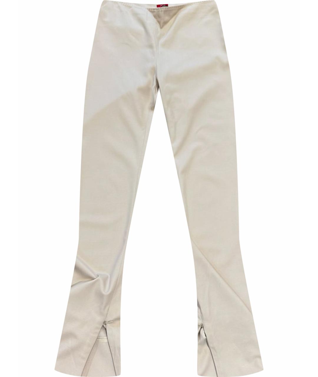BRIONI Бежевые шерстяные брюки узкие, фото 1