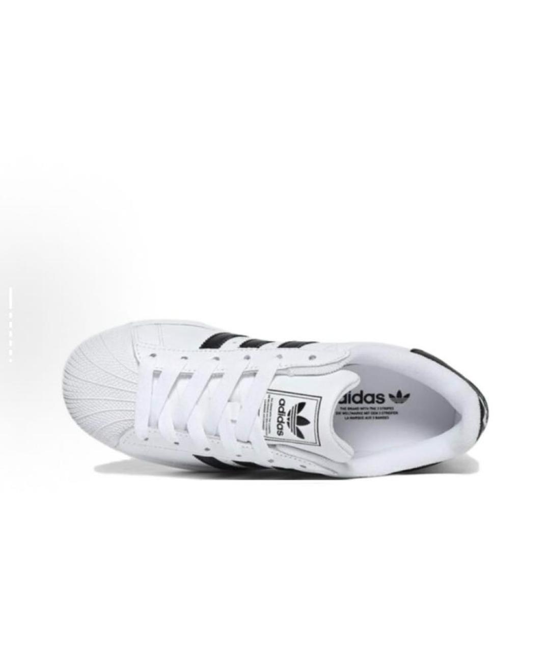 ADIDAS Белые кожаные низкие кроссовки / кеды, фото 5