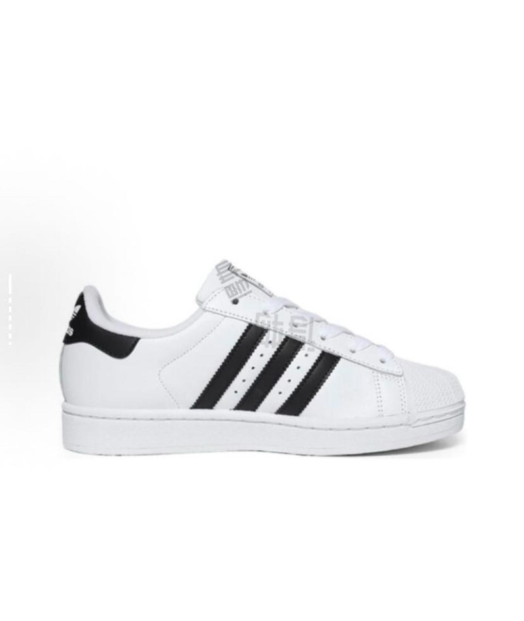 ADIDAS Белые кожаные низкие кроссовки / кеды, фото 3