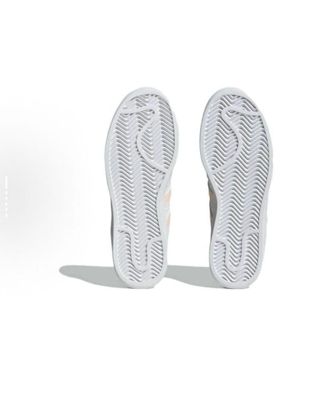 ADIDAS Белые кожаные низкие кроссовки / кеды, фото 5