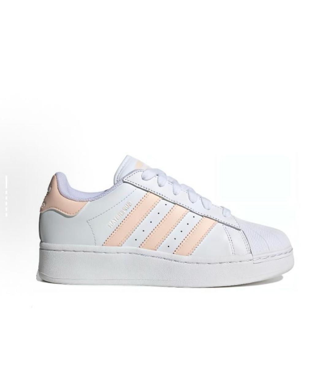 ADIDAS Белые кожаные низкие кроссовки / кеды, фото 6