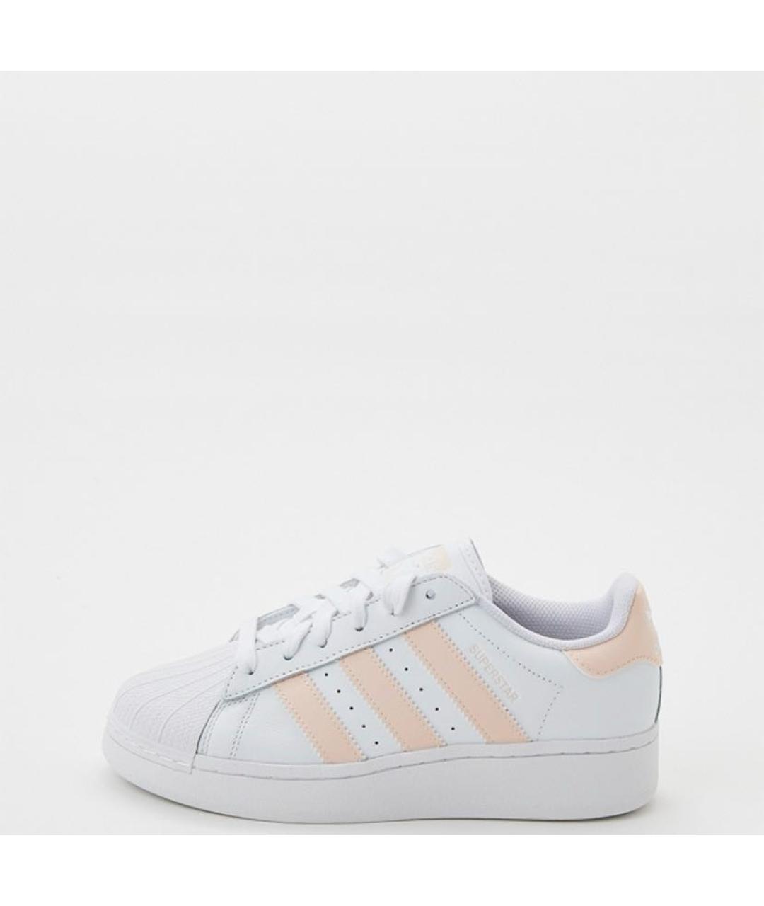 ADIDAS Белые кожаные низкие кроссовки / кеды, фото 2