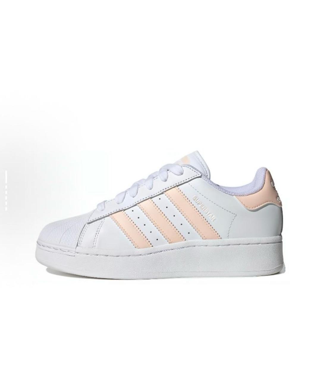 ADIDAS Белые кожаные низкие кроссовки / кеды, фото 3