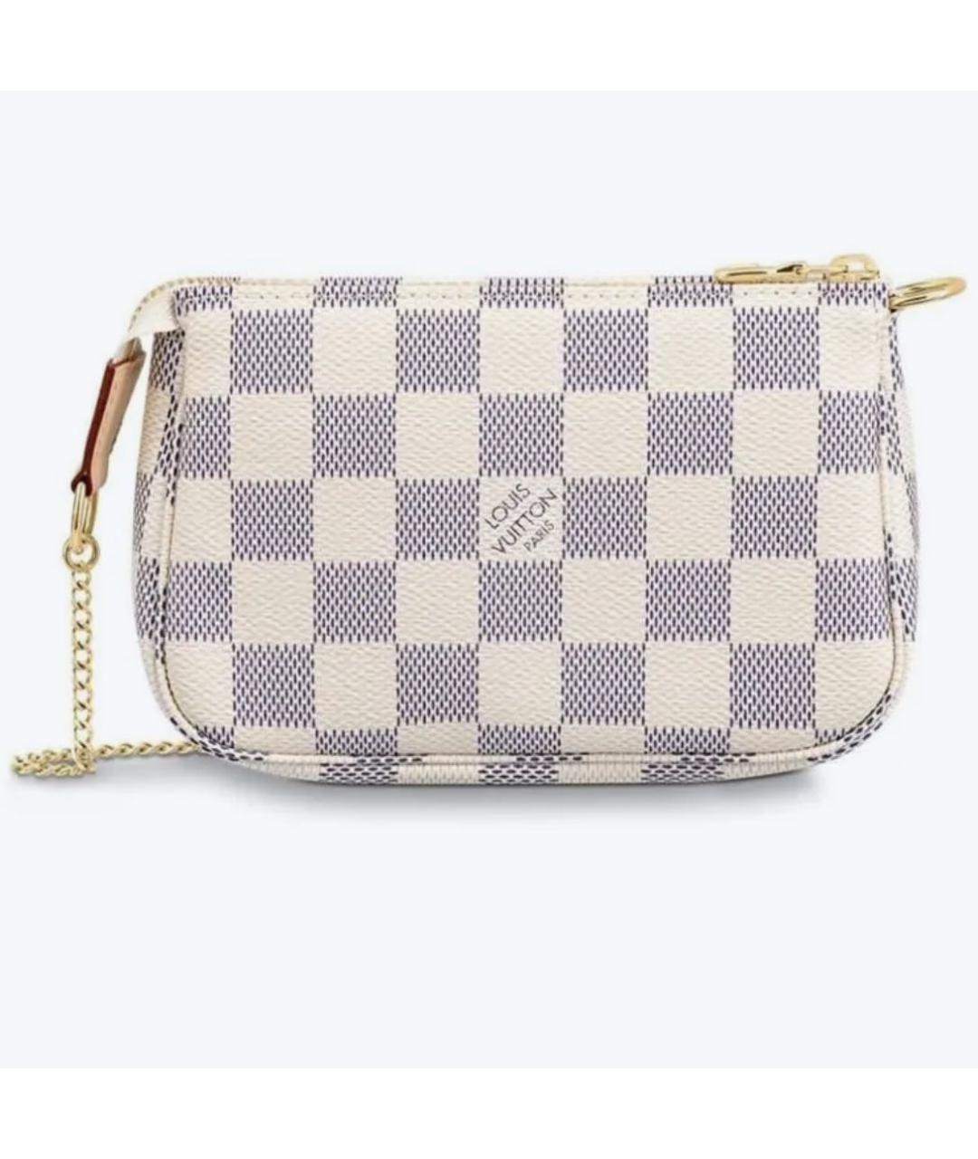 LOUIS VUITTON Белая кожаная сумка с короткими ручками, фото 3
