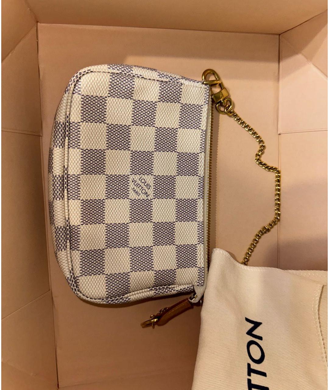 LOUIS VUITTON Белая кожаная сумка с короткими ручками, фото 2