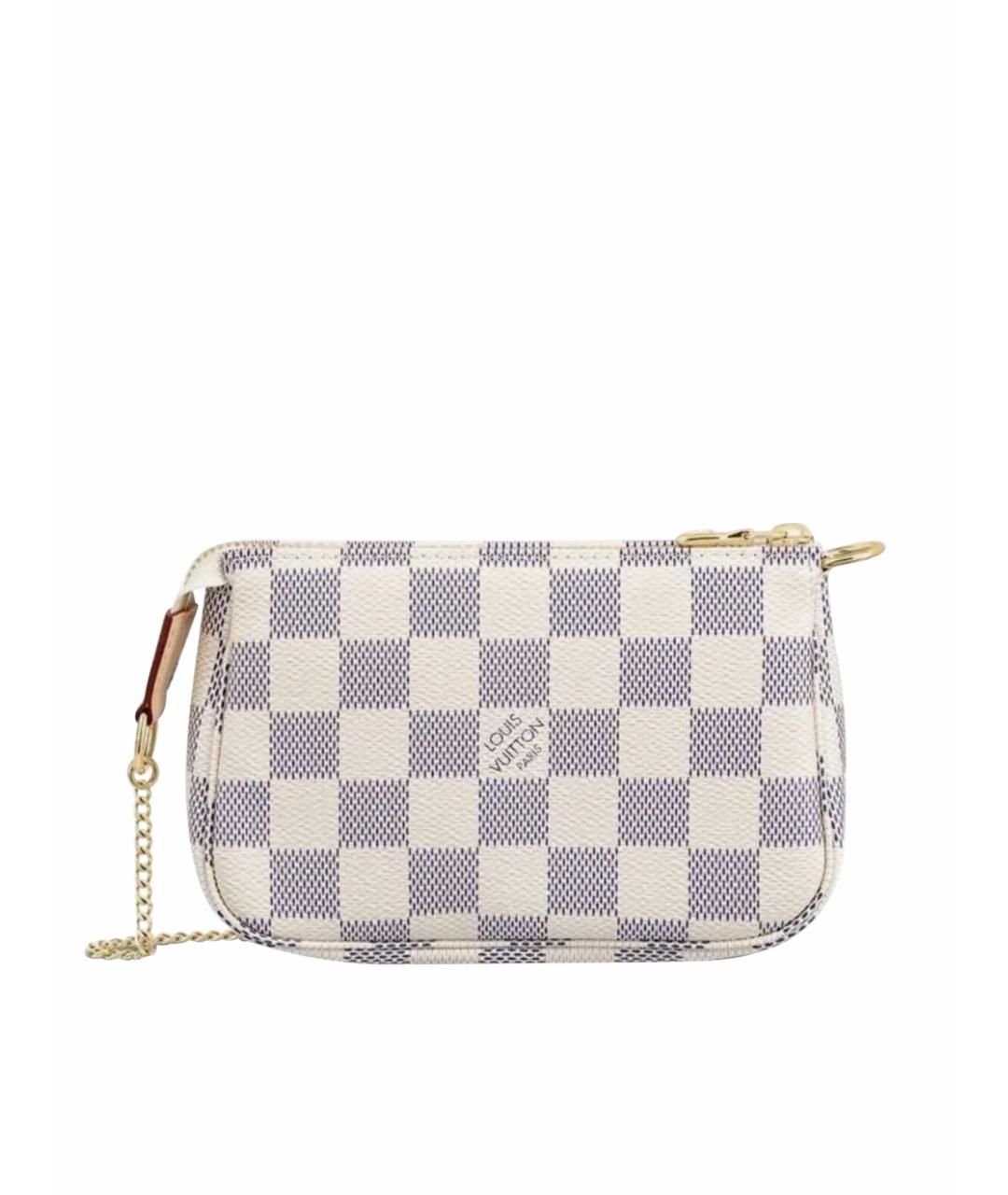 LOUIS VUITTON Белая кожаная сумка с короткими ручками, фото 1