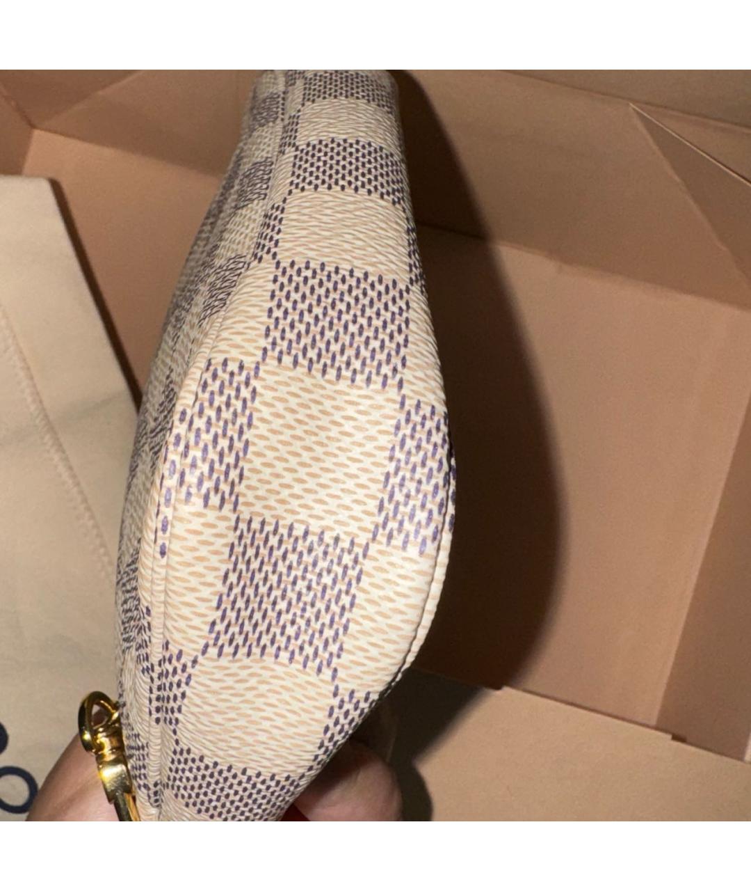 LOUIS VUITTON Белая кожаная сумка с короткими ручками, фото 4