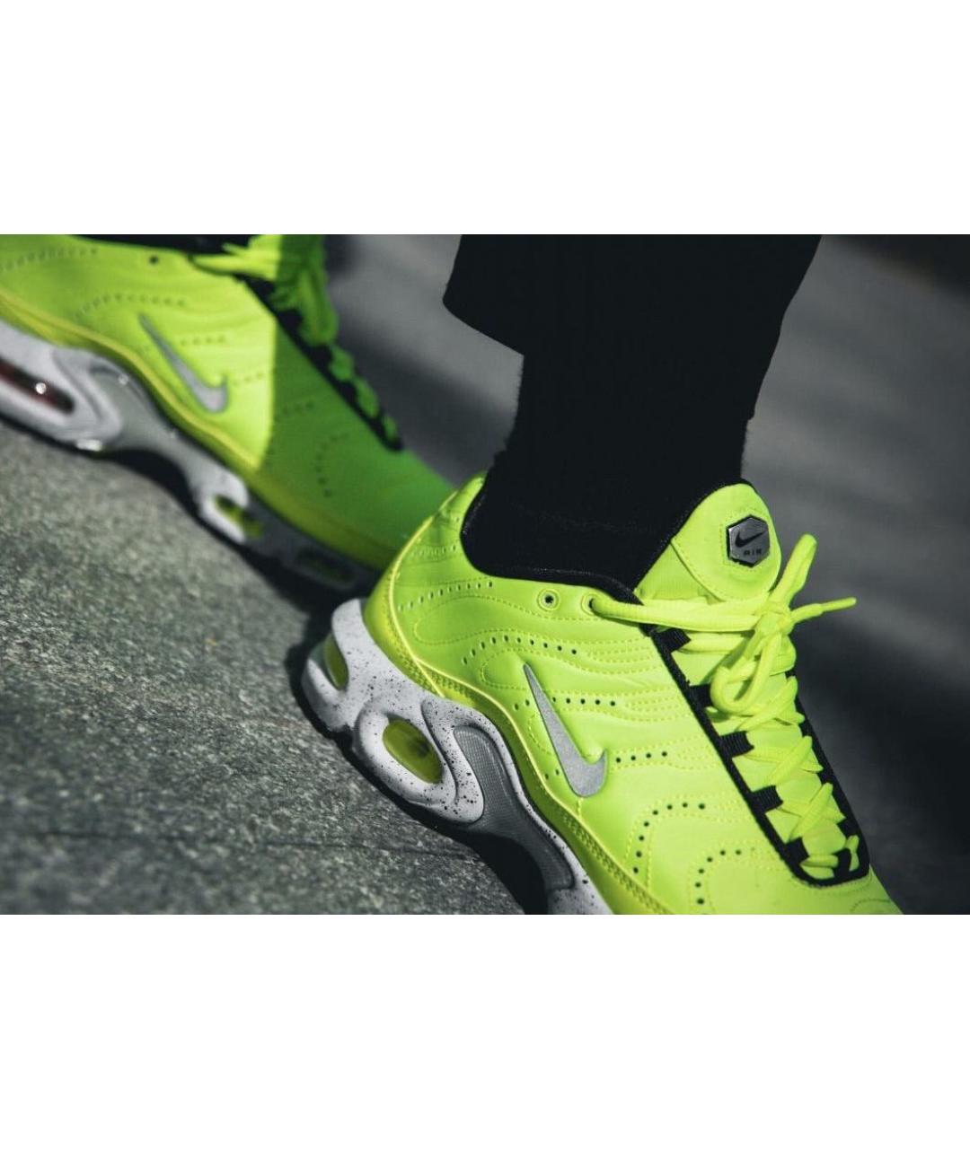NIKE Салатовые текстильные низкие кроссовки / кеды, фото 8