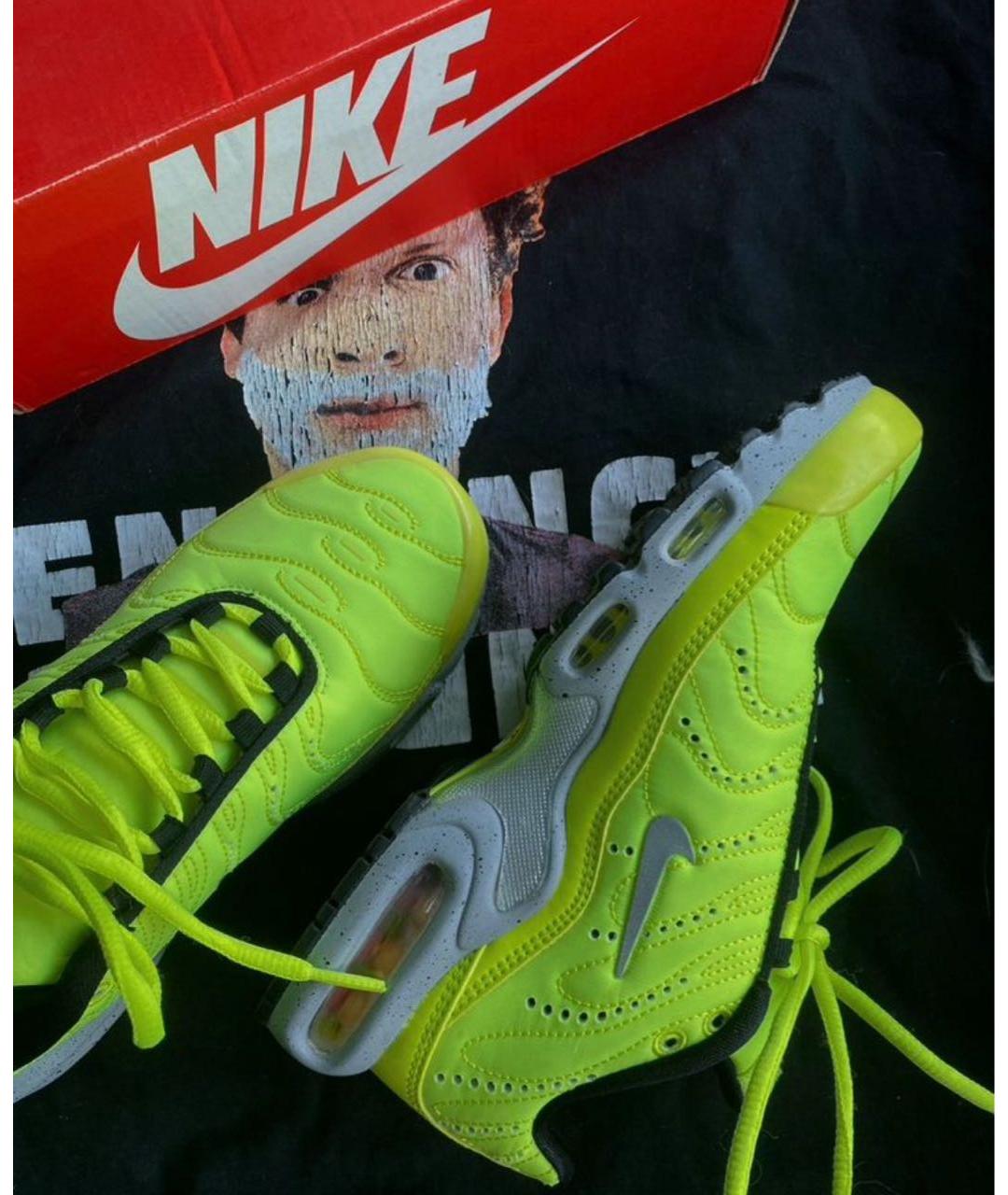 NIKE Салатовые текстильные низкие кроссовки / кеды, фото 6