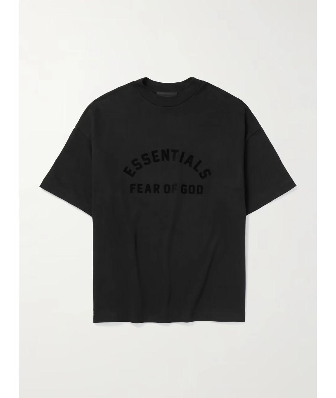 FEAR OF GOD ESSENTIALS Черная хлопковая футболка, фото 10