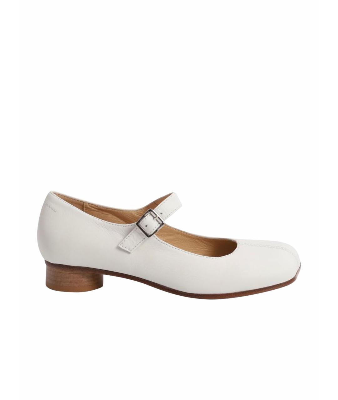 MM6 MAISON MARGIELA Белые кожаные туфли, фото 1