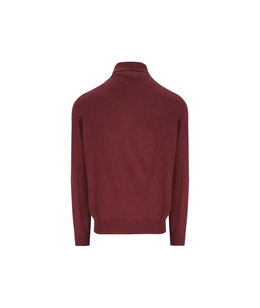 BRUNELLO CUCINELLI Бордовый кашемировый джемпер / свитер, фото 5