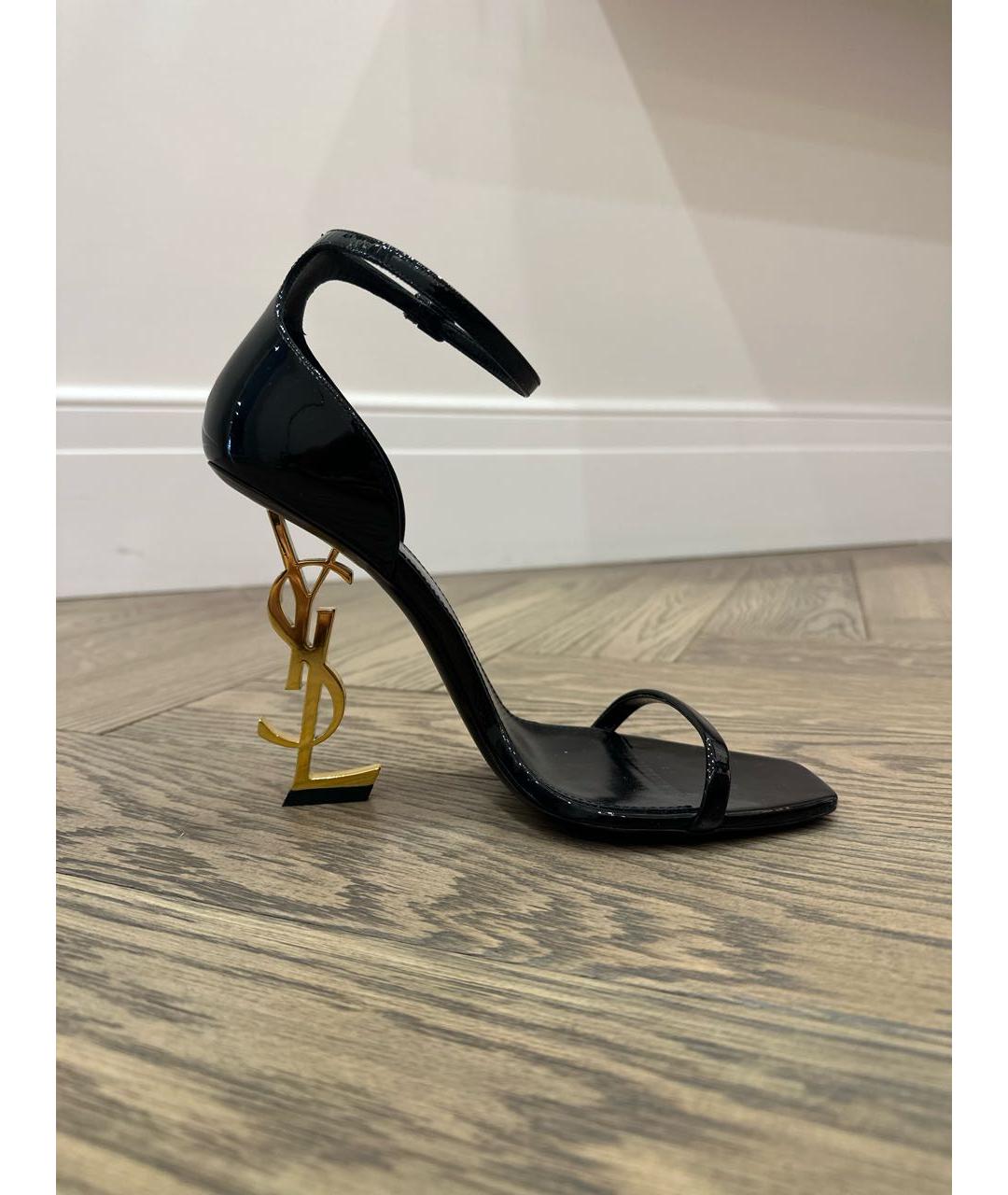 SAINT LAURENT Черные туфли из лакированной кожи, фото 5