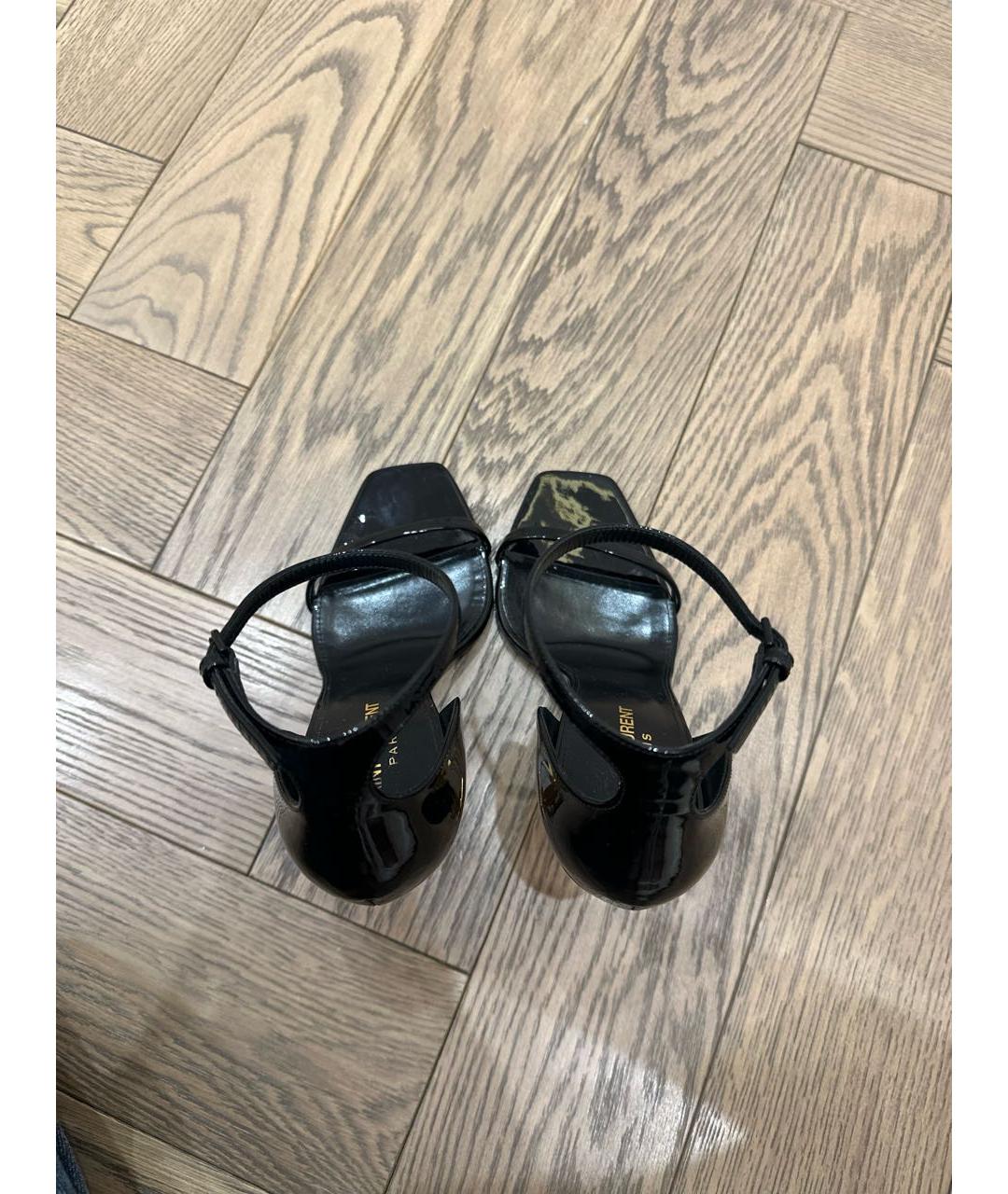 SAINT LAURENT Черные туфли из лакированной кожи, фото 3