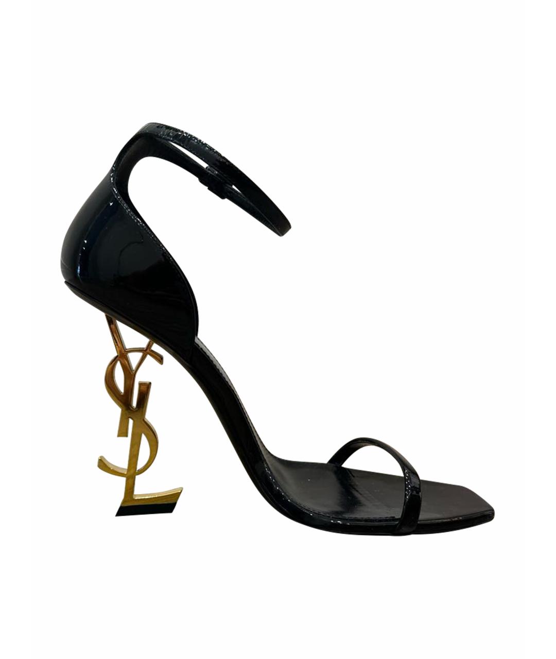 SAINT LAURENT Черные туфли из лакированной кожи, фото 1