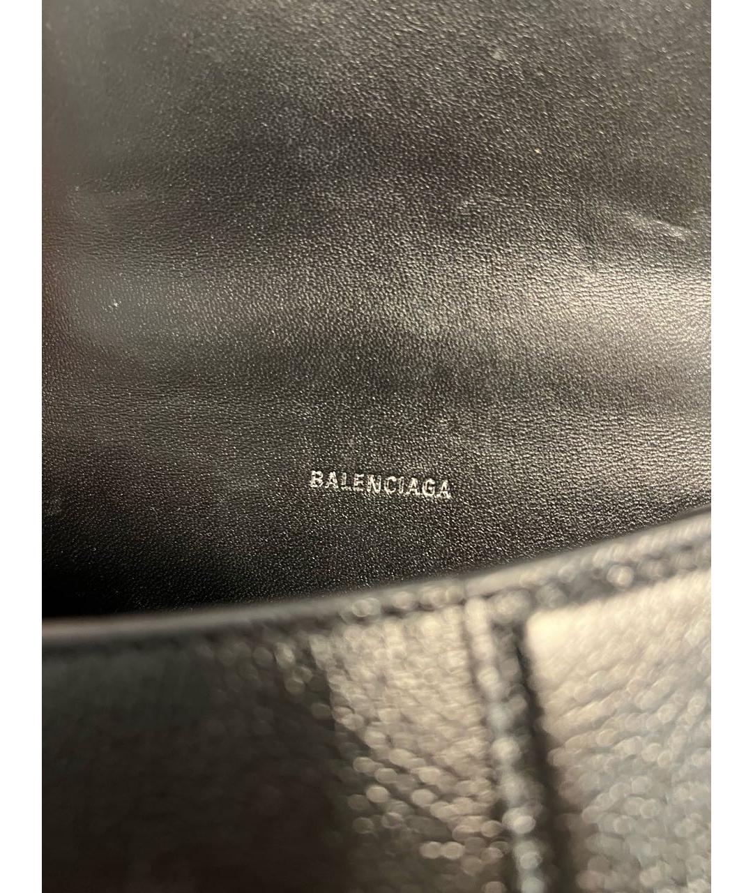 BALENCIAGA Черная кожаная сумка с короткими ручками, фото 7