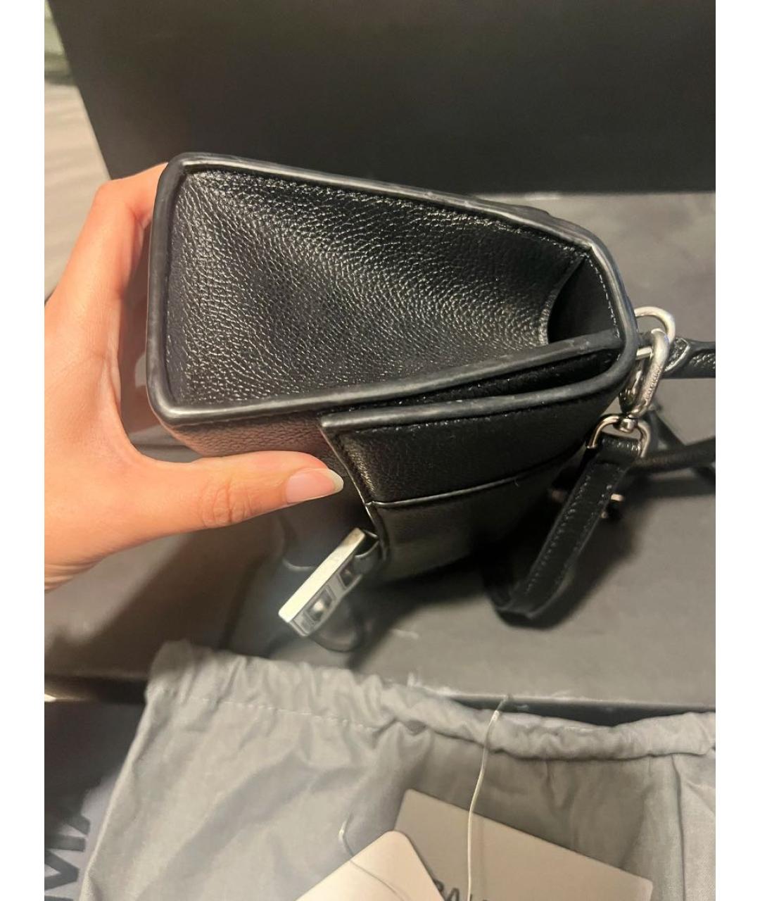 BALENCIAGA Черная кожаная сумка с короткими ручками, фото 4