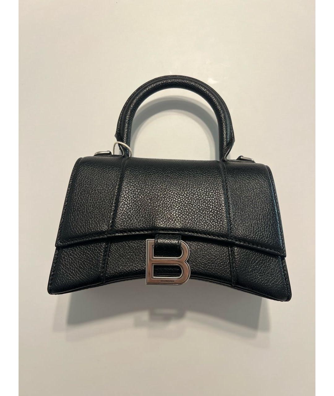 BALENCIAGA Черная кожаная сумка с короткими ручками, фото 9