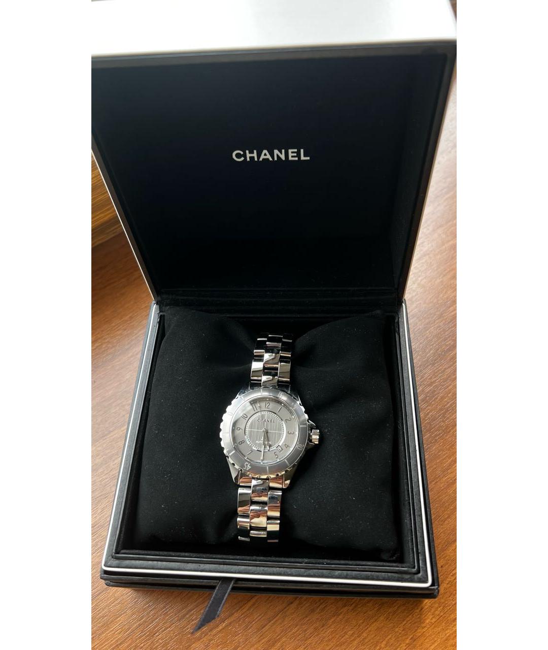 CHANEL Серые керамические часы, фото 3