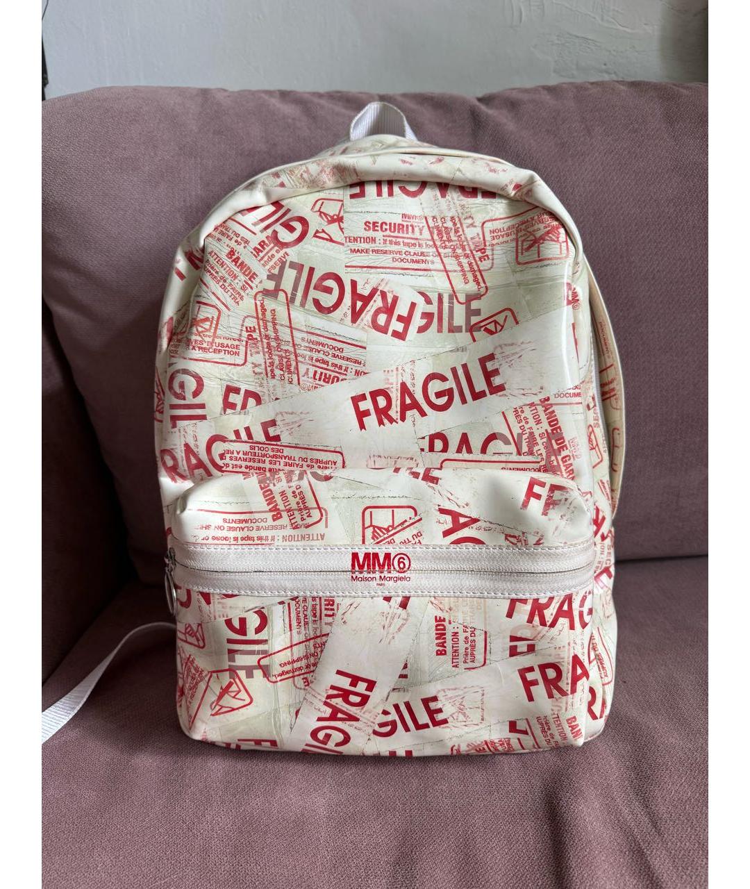 MM6 MAISON MARGIELA Белый рюкзак из искусственной кожи, фото 7