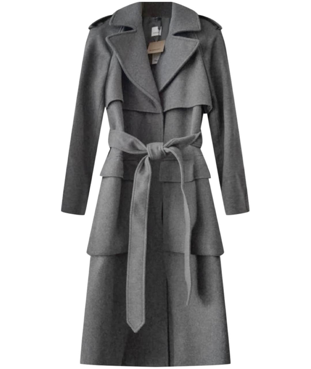 BURBERRY Серое кашемировое пальто, фото 1