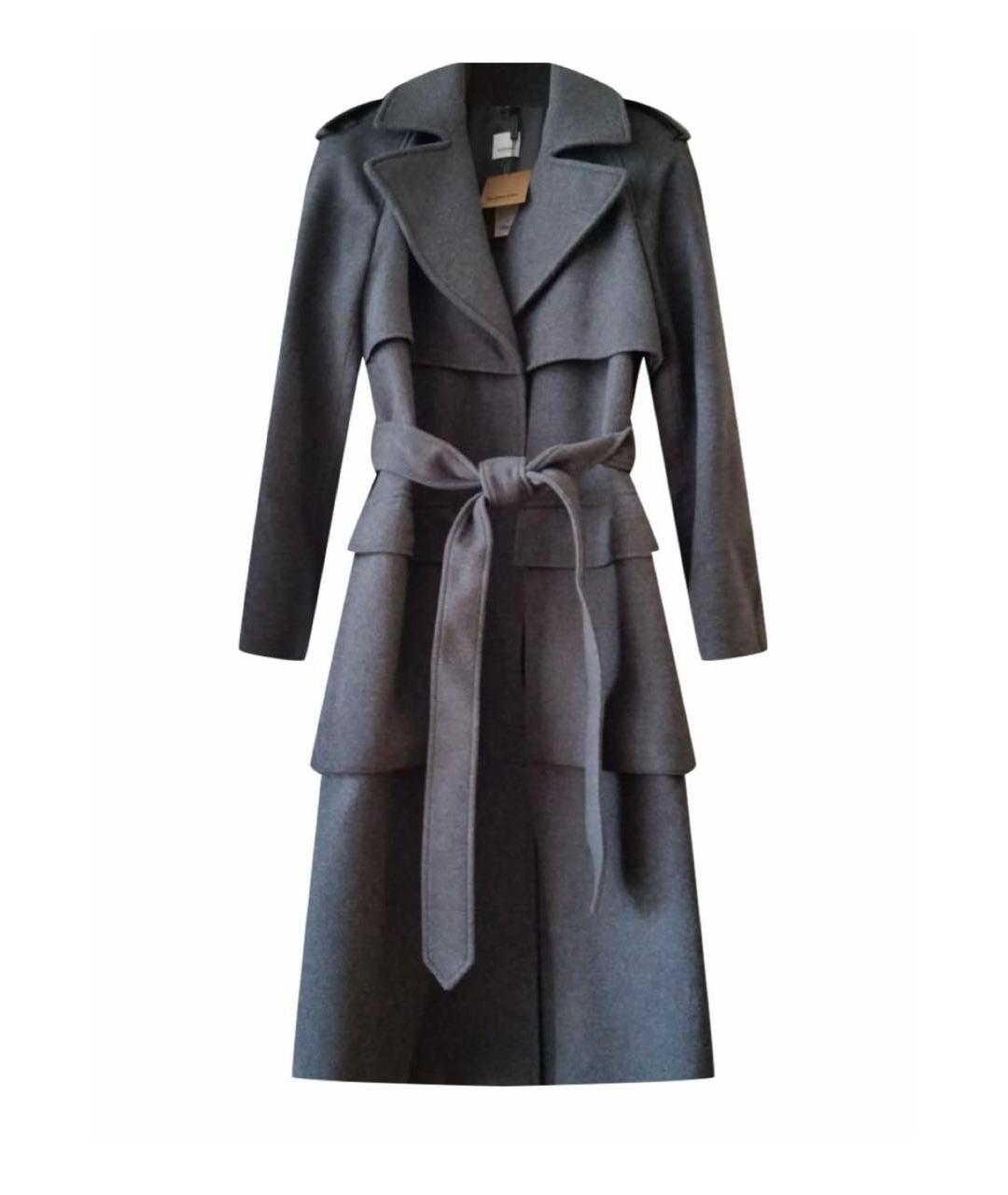BURBERRY Серое кашемировое пальто, фото 9