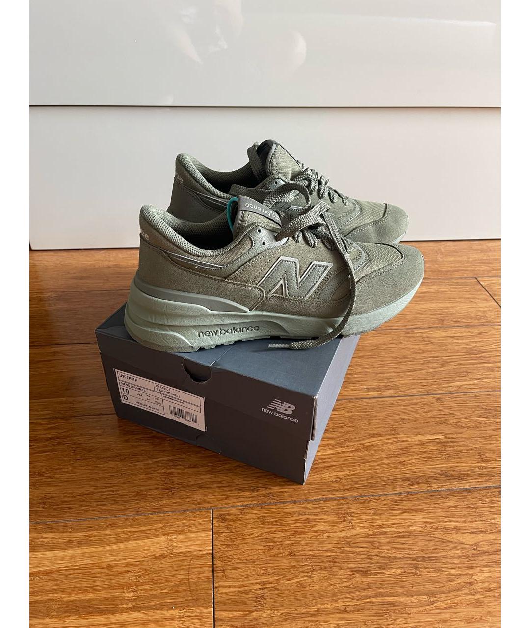 NEW BALANCE Хаки замшевые низкие кроссовки / кеды, фото 5