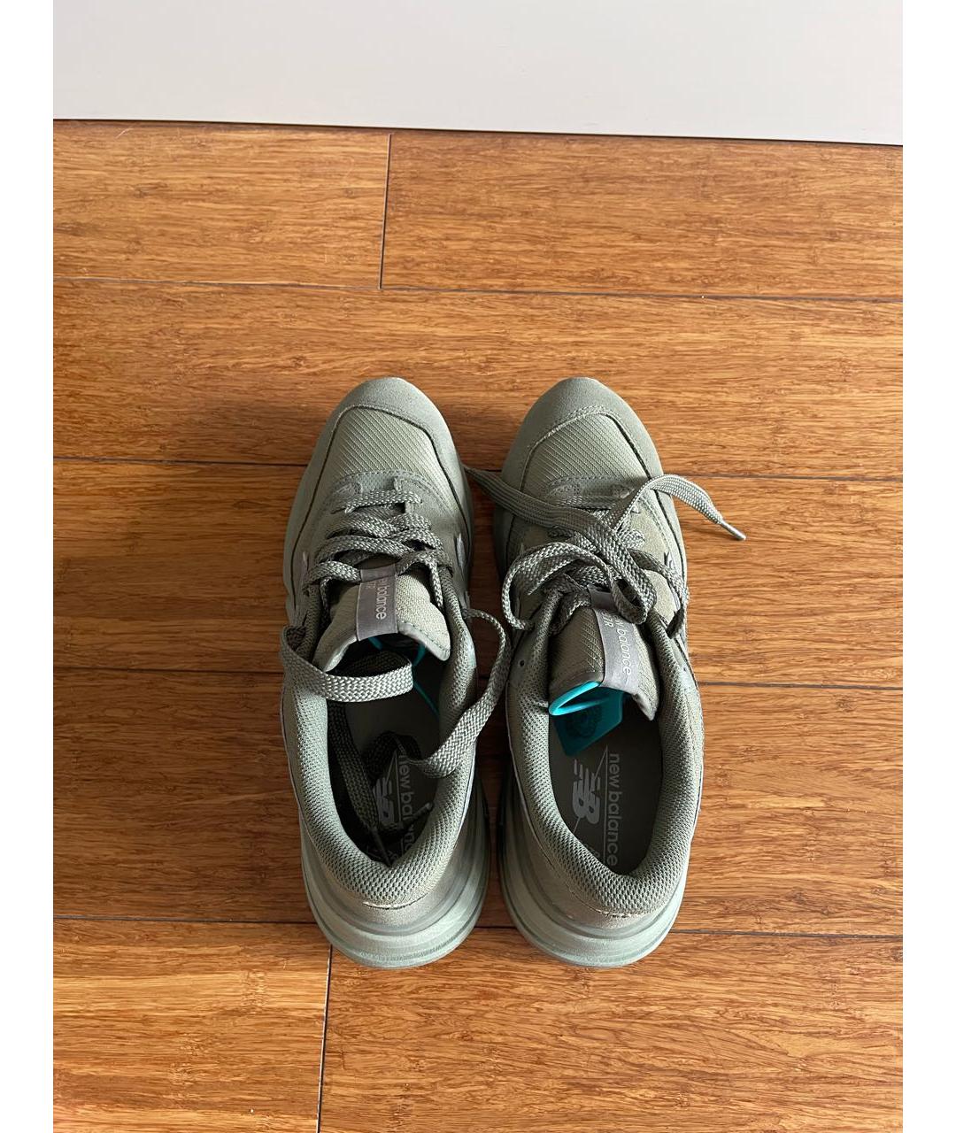 NEW BALANCE Хаки замшевые низкие кроссовки / кеды, фото 3
