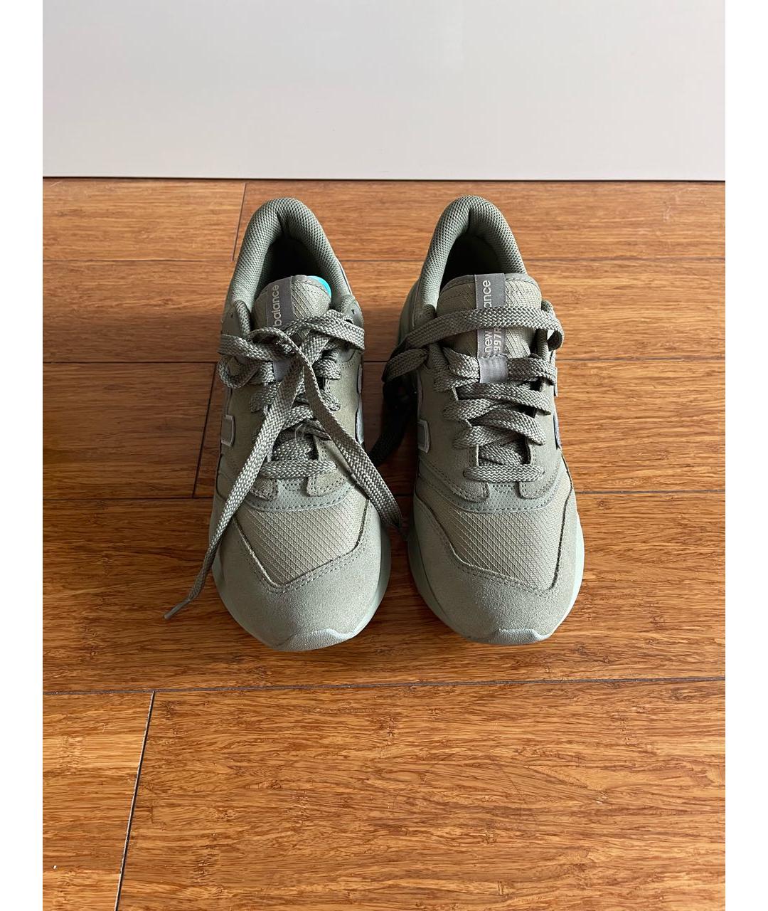 NEW BALANCE Хаки замшевые низкие кроссовки / кеды, фото 2