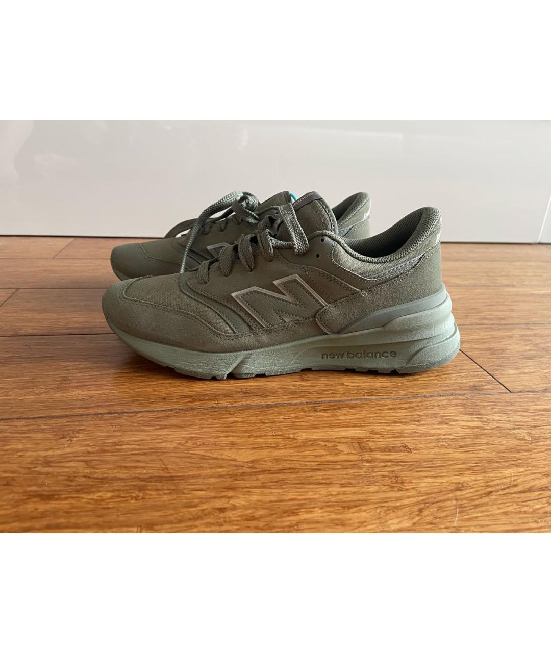 NEW BALANCE Хаки замшевые низкие кроссовки / кеды, фото 9