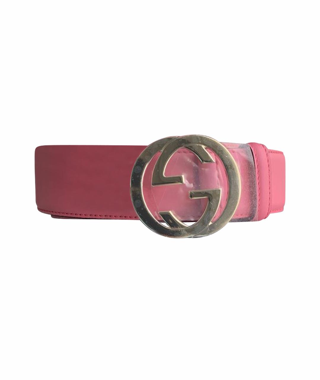 GUCCI Розовый кожаный ремень, фото 1