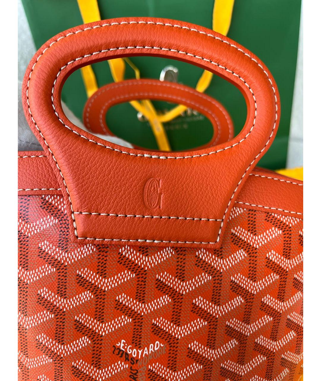GOYARD Оранжевая сумка с короткими ручками, фото 8